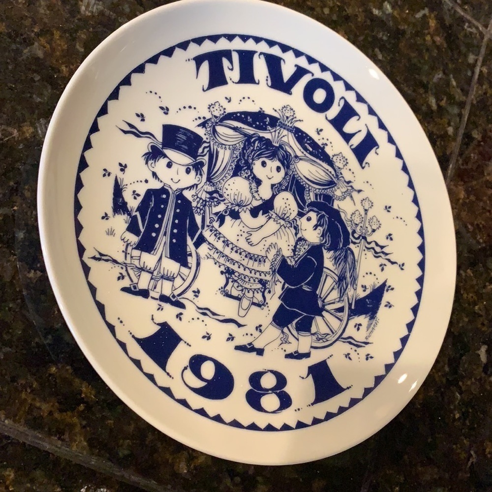 Danish Tivoli Denmark Plate Vintage Tivoki Kuplen 1981 Dinnerware Scandinavian - Picture 7 of 8